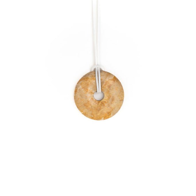 Agate necklace with donut pendant