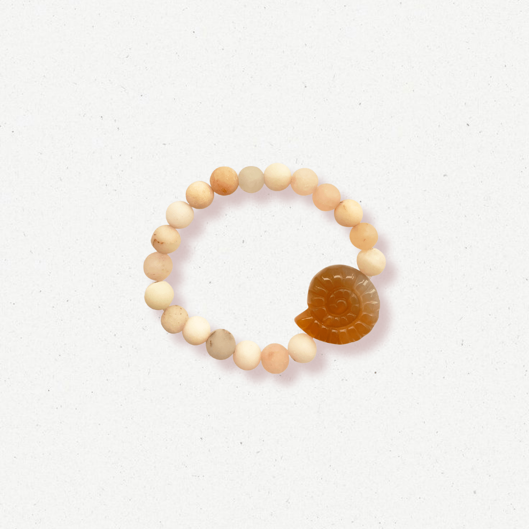 Pink jade agate bracelet for determination soft pastel stone EVASIMIN