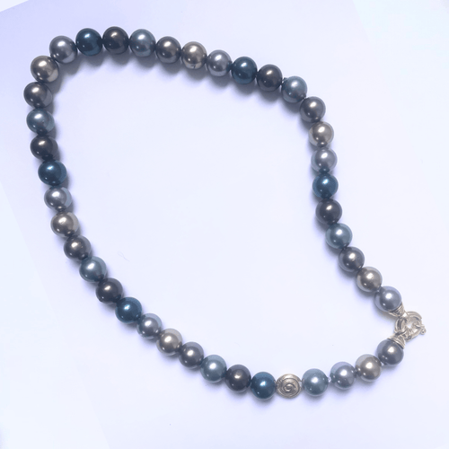 Dark Grey & Blue Purity Halskette