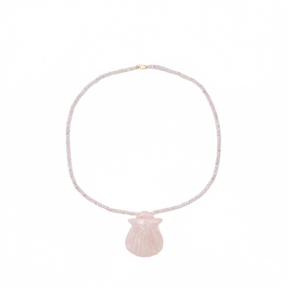 Kunzite necklace with rose quartz pendant