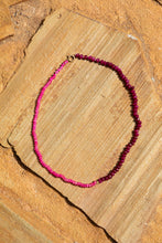 Load image into Gallery viewer, Garnet and Pink Tourmaline Necklace *18k Gold Clasp and gold pearl
