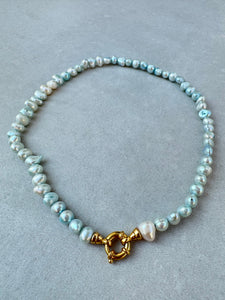 Blue Fresh Water Pearl Necklace