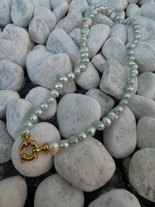 Blue Fresh Water Pearl Necklace