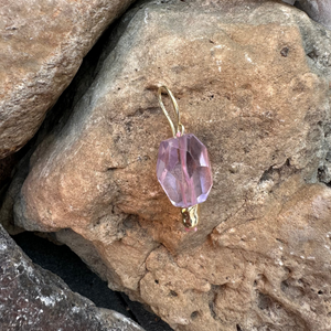 Amethyst and Pearly Jade Earrings