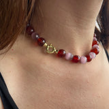 Resilient Grace: Red Agate & Tiger Agate Necklace