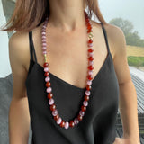 Resilient Grace: Red Agate & Tiger Agate Necklace