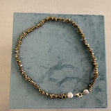 Sunlit Core - Golden Hematite Stones Necklace