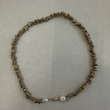 Sunlit Core - Golden Hematite Stones Necklace