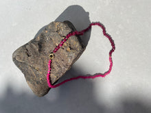 Load image into Gallery viewer, Garnet and Pink Tourmaline Necklace *18k Gold Clasp and gold pearl

