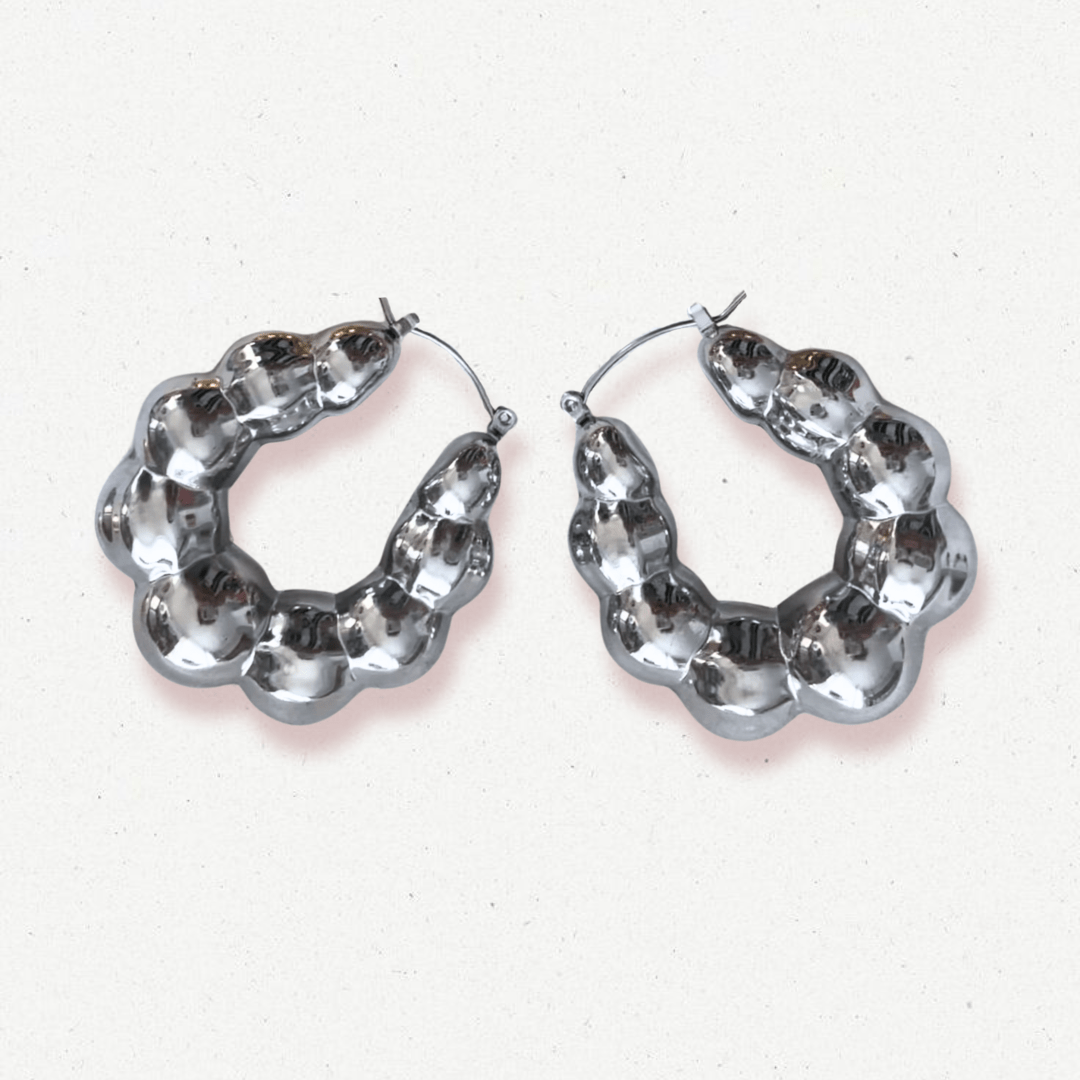 Sculptural bubble-inspired hoop design