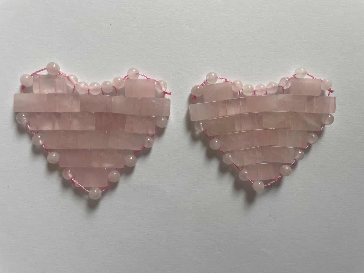 rose quartz eye mask heart shaped pink stone relaxation