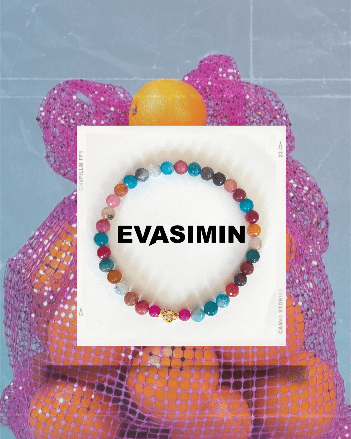 Colorful quartz necklace women