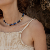 EXPRESSION NECKLACE – BLUE FIG QUARTZ SQUARE EDITION