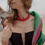 BLOOMING ROUGE – RED BAMBOO CORAL NECKLACE