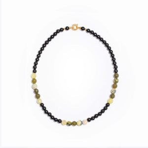 Nephrite Jade x Black Onyx Necklace- 50 cm By EVASIMIN