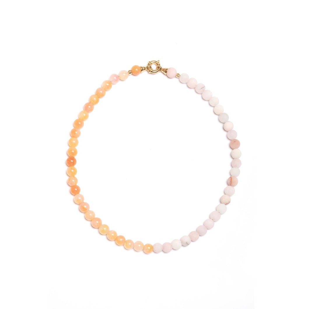 Natural Jade rose x Tangerine Quartz